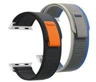 Akcesoria do smartwatchy - 2x PASEK DO ZEGARKA APPLE WATCH 42/44/45/46 SE/9/8/7/6/5/4/3/2 CZARNY SZARY - miniaturka - grafika 1