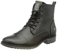 Botki damskie - Mustang Damskie sztyblety 1359-502, czarny, 40 EU - miniaturka - grafika 1
