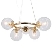 Lampy sufitowe - Złota lampa wisząca z okrągłymi kloszami 8278/5 TR z serii AMARO - miniaturka - grafika 1