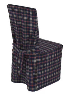 Dekoria Sukienka na krzesło granatowo czerwona kratka 45 × 94 cm Bristol 580-142-68 - Pokrowce na meble - miniaturka - grafika 1