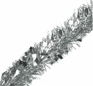 Ozdoby bożonarodzeniowe - Łańcuch choinkowy girlanda srebrna - 200 x 8 cm - 1 szt. - miniaturka - grafika 1