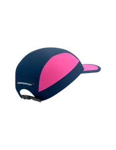 COMPRESSPORT Czapka biegowa 5 PANEL LIGHT CAP mood indigo/magenta - Czapki i chusty sportowe męskie - miniaturka - grafika 2