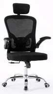 Fotele i krzesła biurowe - Elior Ergonomiczny Fotel Czarny Biurowy Z Zagłówkiem Do Komputera C4-M35 - miniaturka - grafika 1