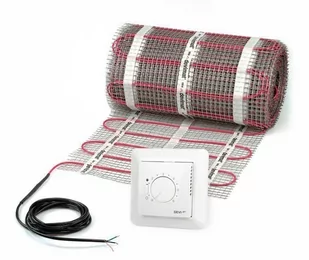 Zestaw: mata grzejna DEVIcomfort 150T  375W / 2,5m2 / 0,5x5m + termostat DEVIreg 530 - Akcesoria grzewcze - miniaturka - grafika 1