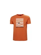 Koszulki męskie - Koszulka HELLY HANSEN SHORELINE T-SHIRT 3. pomarańczowy M - miniaturka - grafika 1