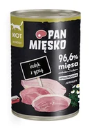 Mokra karma dla kotów - PAN MIĘSKO - Karma mokra dla kota indyk z gęsią puszka 400g - miniaturka - grafika 1