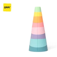 Klocki - OPPI, Kreatywny silikonowy zestaw konstrukcyjny Stak, 8 elementów, 12 m+ - miniaturka - grafika 1