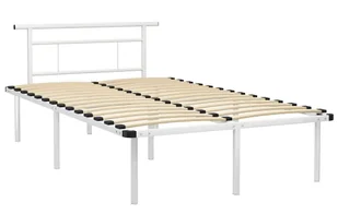 Białe metalowe łóżko małżeńskie 140x200 cm E8-H00 - Łóżka - miniaturka - grafika 1