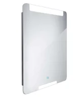 Lustra - Nimco Lustra - Lustro z oświetleniem LED, 60x80 cm, czujnik dotyku, aluminium ZP 22002V - miniaturka - grafika 1