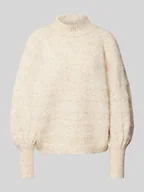 Swetry damskie - Sweter z flauszu z okrągłym dekoltem model ‘CELINA’ - miniaturka - grafika 1