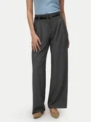 Spodnie damskie - Vero Moda Spodnie materiałowe Tahia 10340300 Szary Wide Leg - miniaturka - grafika 1