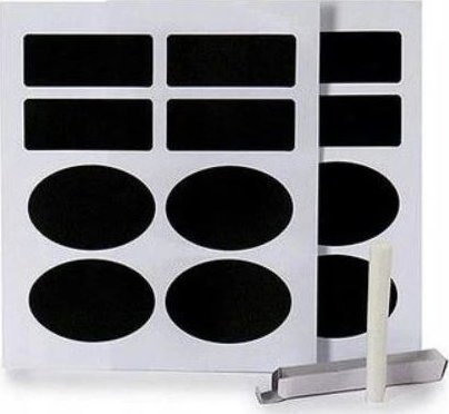 Kinvara Etykiety kredowe, naklejki do organizacji, 16 szt.