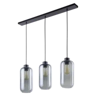 Lampy sufitowe - Lampa wisząca LAZIO 3xE27 - czarny/dymiony - miniaturka - grafika 1
