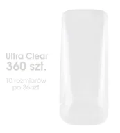 Sztuczne paznokcie i akcesoria - Tipsy ultra clear UF 360 szt U852 - miniaturka - grafika 1
