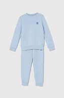 Dresy i komplety dla dziewczynek - adidas Originals dres dziecięcy kolor niebieski - miniaturka - grafika 1
