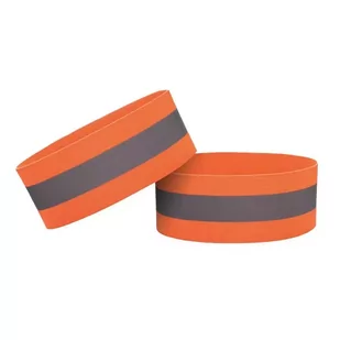Opaska odblaskowa na ramię rower do biegania rzep 4cm pomarańczowy - Etui i futerały do telefonów - miniaturka - grafika 1