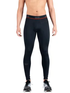 Leginsy sportowe długie męskie 2w1 SAXX KINETIC  Tight - czarne - Kalesony - miniaturka - grafika 1
