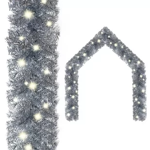 vidaXL vidaXL Girlanda świąteczna z lampkami LED 10 m srebrna 329205 - Ozdoby bożonarodzeniowe - miniaturka - grafika 1