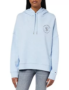 Tommy Hilfiger Damska bluza z kapturem RLX NYC Okrągły Sweter, Breezy Blue Heather, XXS - Swetry damskie - miniaturka - grafika 1