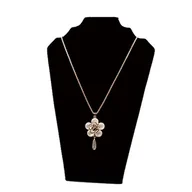 Biżuteria - akcesoria - Stojak na biżuterię z weluru – Czarny - miniaturka - grafika 1