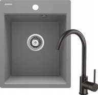 Zlewozmywaki z baterią - DEANTE ZRCBS103 Zlewozmywak granitowy z baterią 1-komorowy - miniaturka - grafika 1