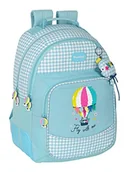 Plecaki - Adaptacyjny podwójny plecak Wózek, tkanina nadająca się do recyklingu, Blackfit8 Fly With Me, 320x150x420 mm, Celeste/Blanco - miniaturka - grafika 1