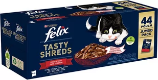 Zestaw Felix Tasty Shreds, 44 x 80 g - Wiejskie smaki - Mokra karma dla kotów - miniaturka - grafika 1