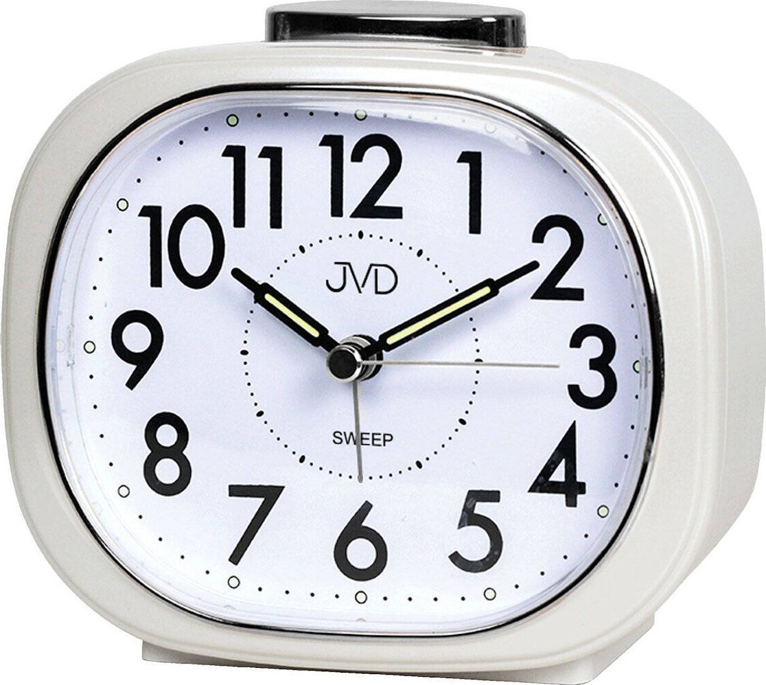 Budzik JVD SRP2010.3 12 cm cichy mechanizm płynący sekundnik .