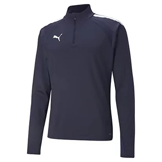 Bluzy męskie - PUMA PUMA Bluza męska Teamliga 14 Zip Top Peacoat-Puma White xxl 657236 - grafika 1