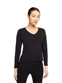 Bluzy damskie - Nike Damska bluza Ny Pointelle Black/DK SMOKE GREY S CZ9186 - miniaturka - grafika 1