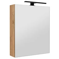 Szafki łazienkowe - Szafka łazienkowa z lustrem oświetleniem lampką led lustrzana wisząca 50 cm - miniaturka - grafika 1