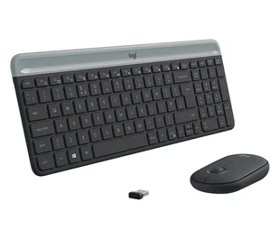 Logitech MK470 klawiatura Dołączona myszka Uniwersalne RF Wireless QWERTZ Swiss Grafitowy - Zestawy myszka + klawiatura - miniaturka - grafika 1