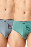 Majtki męskie - Slipy męskie bawełniane (2 pack) w stonowanej kolorystyce MPP 602 Key - miniaturka - grafika 1