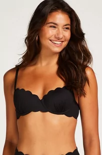 Hunkemöller Usztywniany top bikini z fiszbinami Scallop Czarny - Stroje kąpielowe - miniaturka - grafika 1