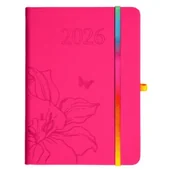 Kalendarze - Kalendarz 2026 B6 tyg. Hip Hop różowy - miniaturka - grafika 1