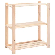 Szafy i regały magazynowe - Regał z 3 półkami, 80x38x90 cm, lita sosna FSC, 150 kg - miniaturka - grafika 1