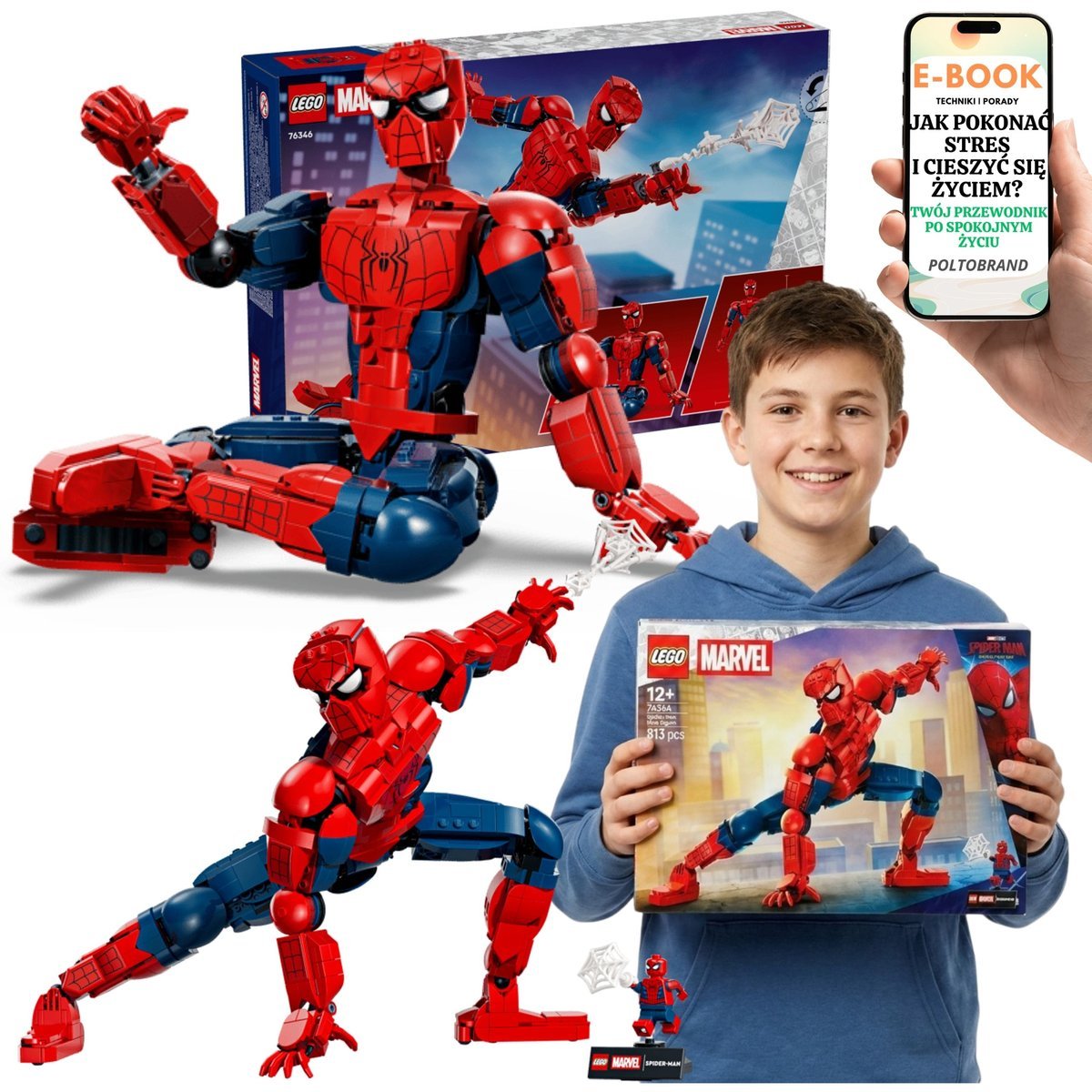 LEGO MARVEL Spider-Man 76346 Figurka Kolekcjonerska 36 cm Prezent + E-BOOK-1