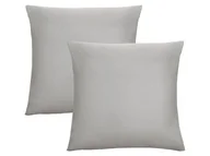 Pościel - Biberna Poszewka na poduszkę z delikatnego dżerseju, 2 szt. (Szary, 40 x 40) - miniaturka - grafika 1