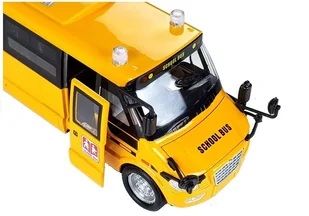 Metalowy Autobus Szkolny z silnikiem naciąganym - Samochody i pojazdy dla dzieci - miniaturka - grafika 5