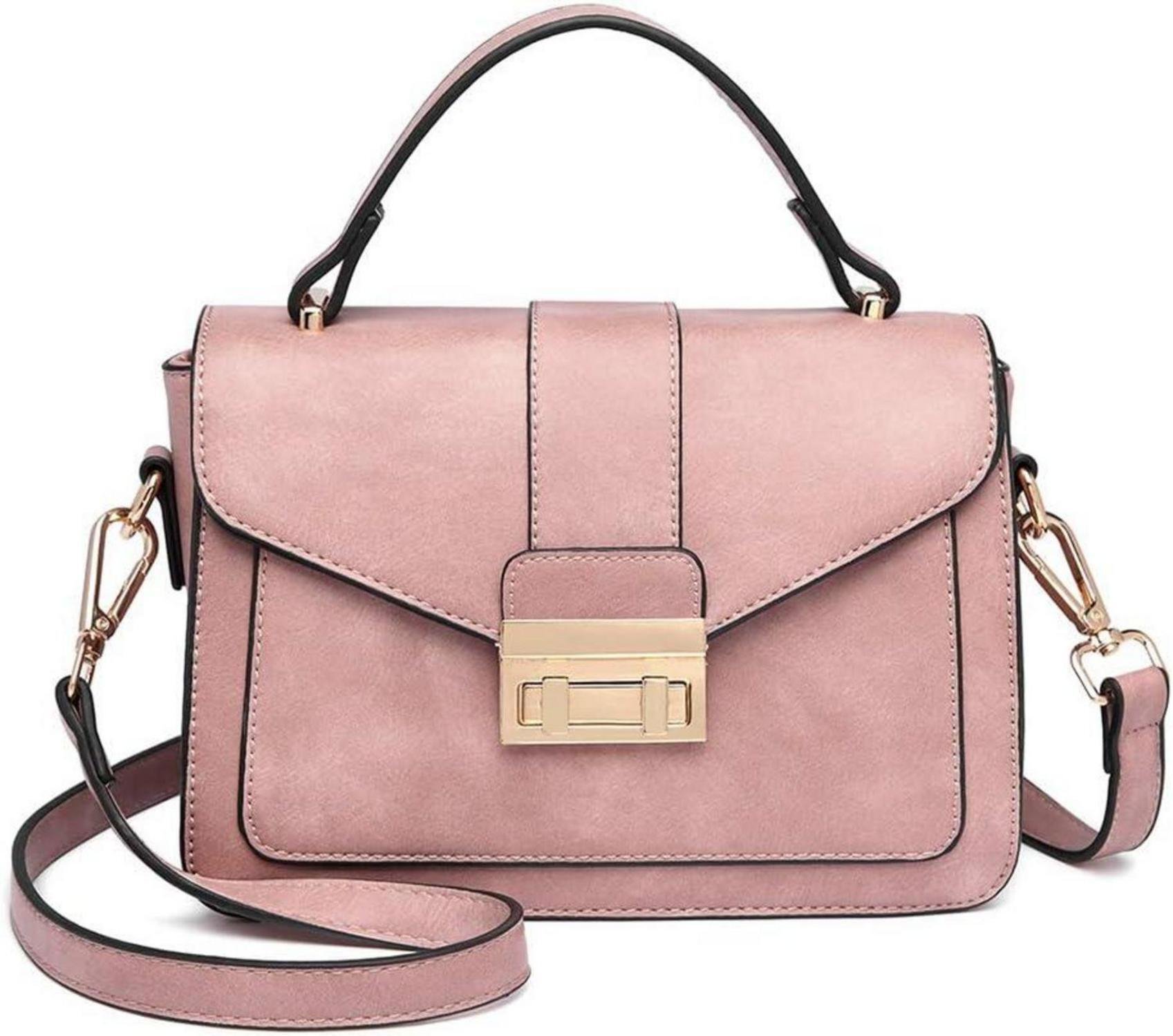 Mała torebka damska elegancka torebka na ramię różowa