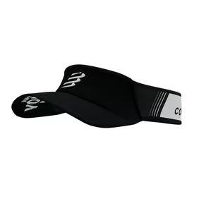 COMPRESSPORT Daszek biegowy VISOR ULTRALIGHT black/white - Czapki i chusty sportowe damskie - miniaturka - grafika 1