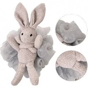 ECARLA myjka gąbka do mycia ciała na mokro Falbanki Bunny Szara 15cm GB10SZ - Inne akcesoria do pielęgnacji dzieci - miniaturka - grafika 1