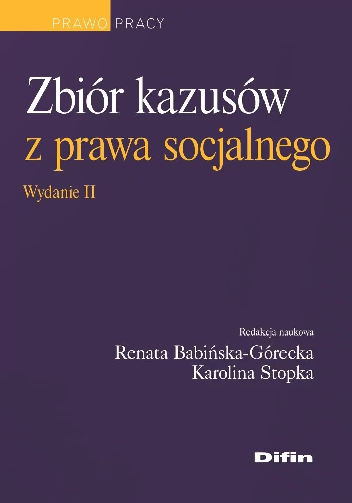 Difin Zbiór kazusów z prawa socjalnego praca zbiorowa