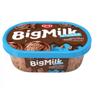 Big Milk Intense Lody smak czekoladowy z sosem czekoladowym i kawałkami czekolady 900 ml - Lody i desery lodowe - miniaturka - grafika 1
