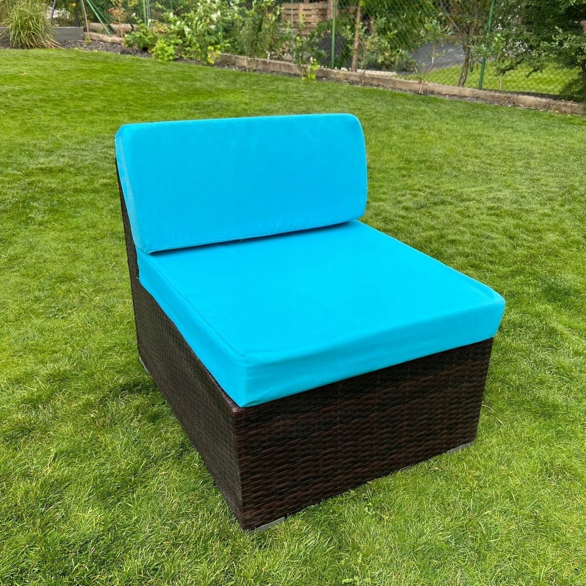 Bello Giardino Komplet poszewek na poduszki mebli ogrodowych 70x70 i 70x30 siedzisko + oparcie niebieski