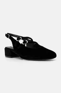 Czółenka - Steve Madden czółenka City View kolor czarny na słupku z odkrytą piętą SM11002870 - miniaturka - grafika 1