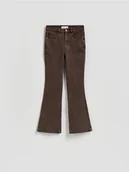 Spodnie damskie - Reserved - Jeansy flare z krótszą nogawką - dark grey jeans - miniaturka - grafika 1