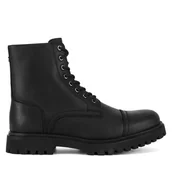 Botki męskie - Trapery Hunter CHESTER-01 MI08 Czarny - miniaturka - grafika 1