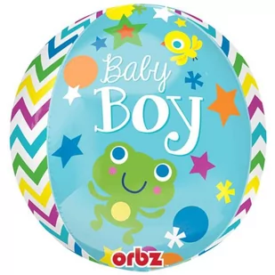 Amscan Balon foliowy "Baby Boy", 16" ORB 28775 - Baby shower i roczek - miniaturka - grafika 1