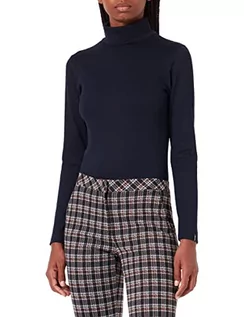 Swetry damskie - Trigema Damski sweter z golfem, niebieski (niebieski 046), XL - grafika 1